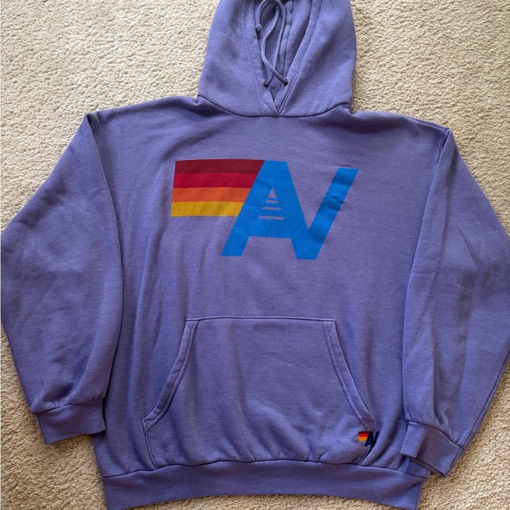 Aviator Nation Purple Sweater with Vibrant Logo - never worn